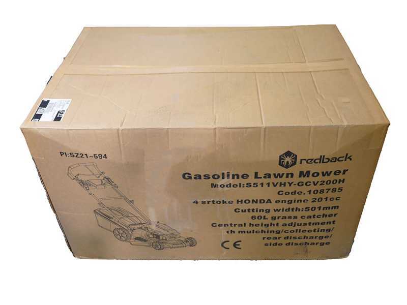Redback S511VHY - Tagliaerba a scoppio trazionato  - 4in1 - Motore Honda GCVx200