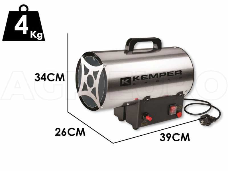 Kemper 65311 - Generatore di aria calda a gas con avviamento elettrico - INOX 