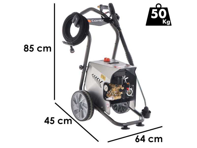 Comet K Steel S 6.15 15/170 T - Idropulitrice professionale ad acqua fredda - 170 bar - 900 l/h