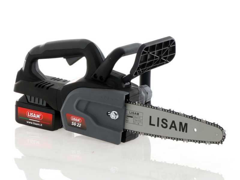 LISAM SG 22 - Elettrosega a batteria 2 x 18V 2Ah - Lama da 25cm