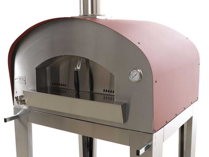 Seven Italy Eros Rosso - Forno a gas da esterno con carrello