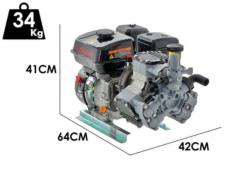 Comet MTP P40/20 SC 4T - Motopompa irrorazione a scoppio - motore Loncin G200F - versione per acidi e prodotti chimici