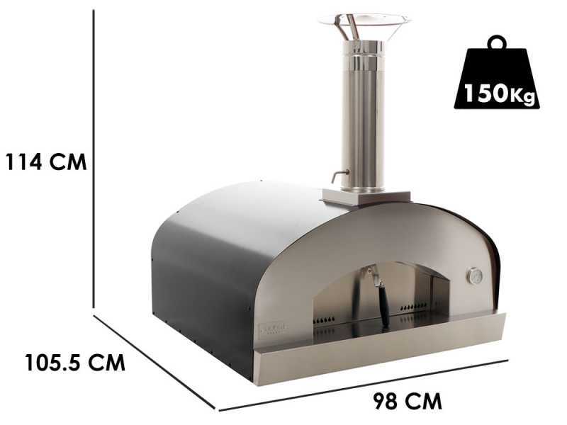 Seven Italy Ade Antracite - Forno a legna