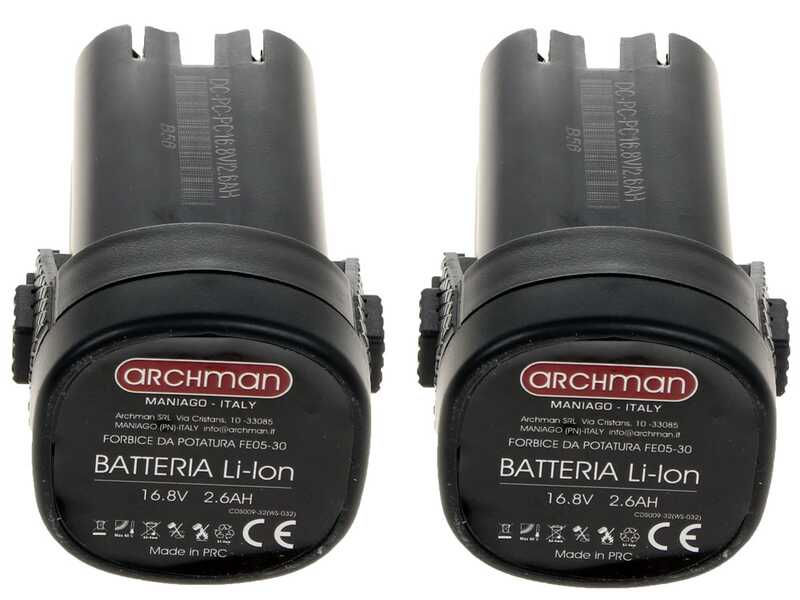 Archman FE05-30 - Forbice elettrica da potatura - 2x 16.8V 2.5Ah - Diametro di taglio 30mm