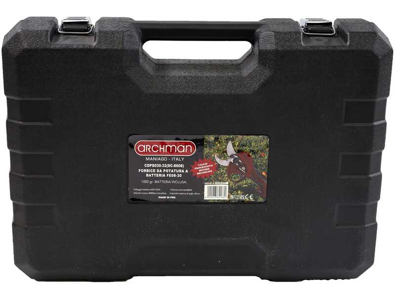 Archman FE08-32 - Forbice elettrica da potatura - 2x 16.8V 2Ah - Diametro di taglio 32mm