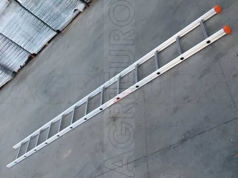 Facal Genia GS400, 13 gradini, 4.11 m - Scala in alluminio semplice singola - Altezza stimata operativa 5 m