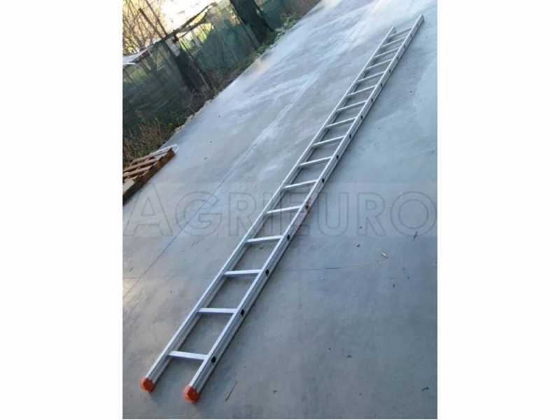 Facal Genia GS500, 16 gradini, 5.02 m - Scala in alluminio semplice singola - Altezza stimata operativa 5.95 m