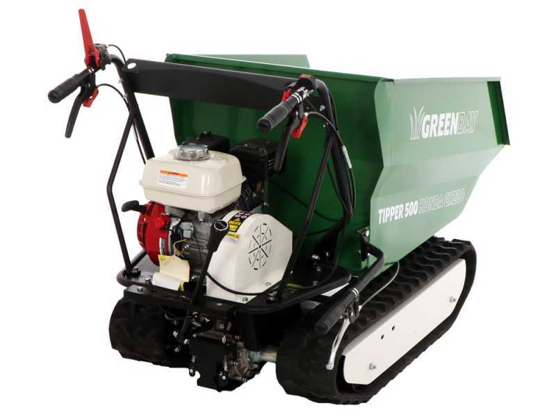 GreenBay TIPPER-H 500 HONDA GX270 - Motocarriola cingolata cassone dumper 500Kg