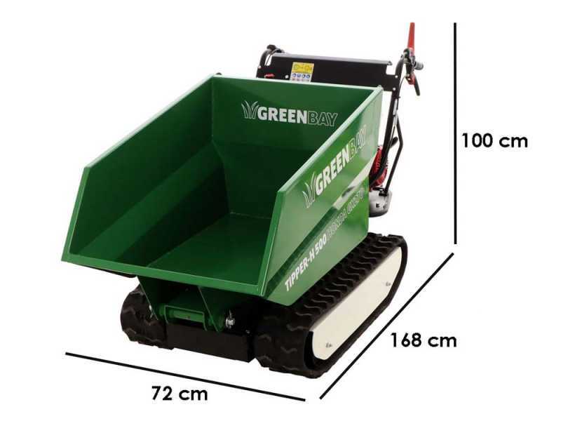 GreenBay TIPPER-H 500 HONDA GX270 - Motocarriola cingolata cassone dumper 500Kg