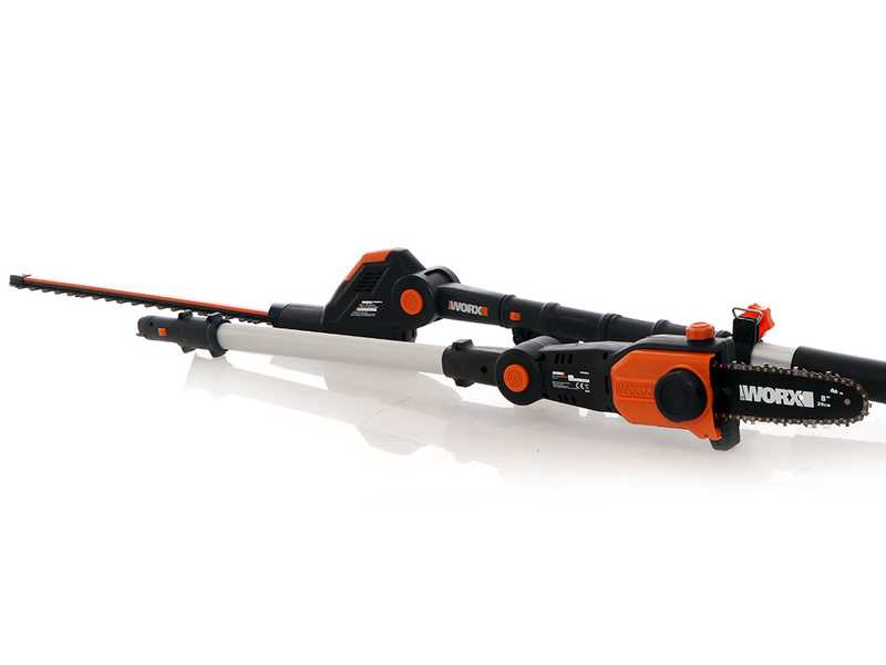 Worx WG908E - Potatore - Tagliasiepi su asta a batteria multifunzione - batteria 20V 2Ah