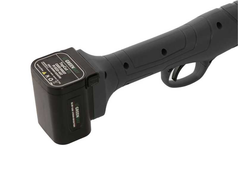 GreenBay TopCut 33 - Forbice elettrica da potatura su asta - 2x 16.8V 4Ah - Diametro di taglio 32mm