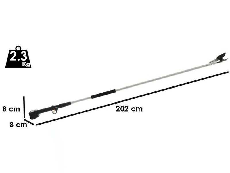 Volpi KV201 - Forbice elettrica da potatura su asta - 2X21.6V 4Ah