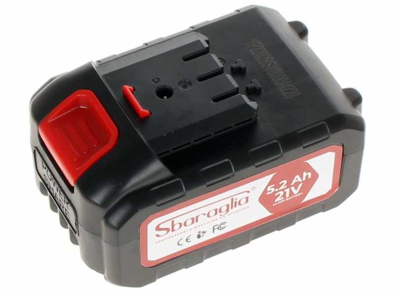 Sbaraglia ARES-22 - Potatore a batteria su asta di prolunga - 2 Batterie da 5.2 Ah/21V
