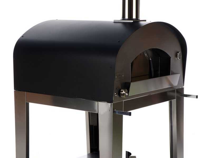 Seven Italy Ade Antracite - Forno a gas da esterno con carrello