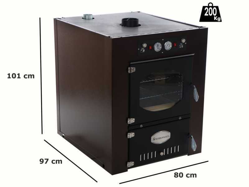 Rossofuoco Garden Color 80 Marrone - Forno a legna da incasso