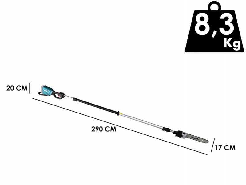 Makita DUA301Z - Potatore a batteria su asta - SENZA BATTERIE E CARICABATTERIE