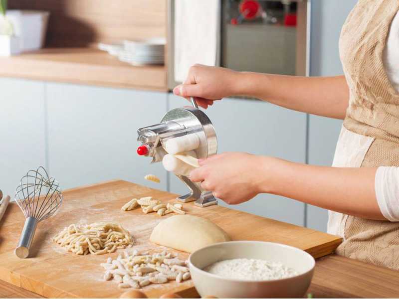 MAMMAMIA Little Mama - Macchina per la pasta manuale in alluminio