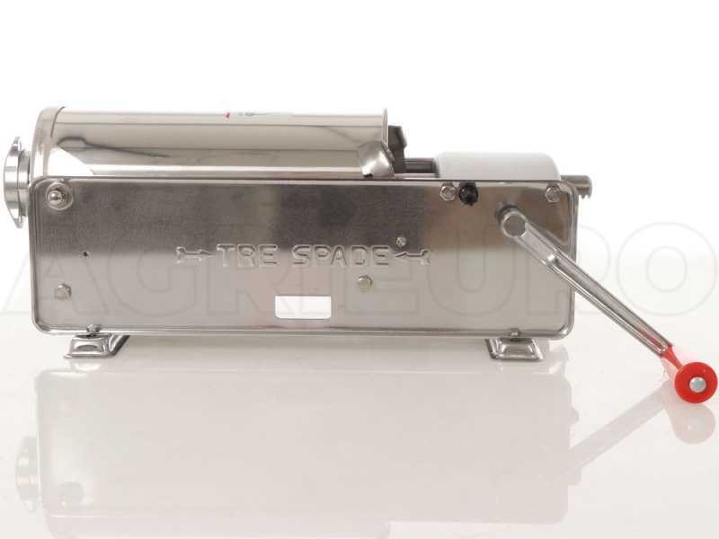 Insaccatrice A Mano Facem 9560010 Tre-Spade In Acciaio Inox: Cilindro AISI 304 Con 4 Imbuti (10,20,30,40 Mm)