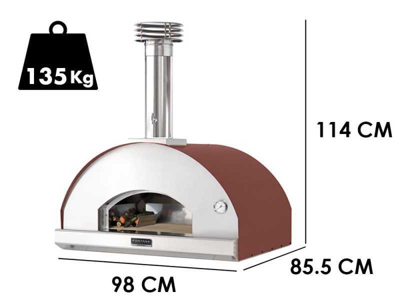 Fontana Mangiafuoco Rosso - Forno a legna