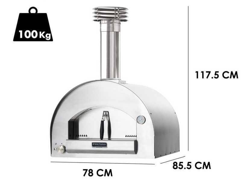 Fontana Margherita Antracite - Forno a gas