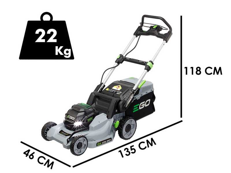 PROMO EGO LM1701E - Rasaerba a batteria - 56V 2.5Ah - &Oslash; di taglio di 42 cm