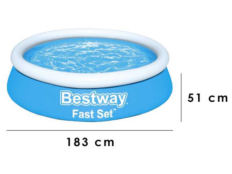 Bestway Fast Set 57392 -&Oslash;183x51 cm - Piscina gonfiabile