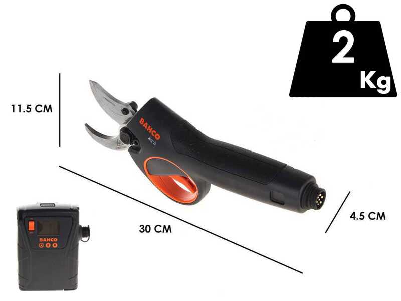 Bahco BCL23 - Forbice elettrica da potatura - 43.2V 3.4Ah - Diametro di taglio 35mm