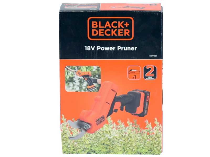 Black &amp; Decker BCPP18D1-QW - Forbice elettrica da potatura - 18V  2Ah