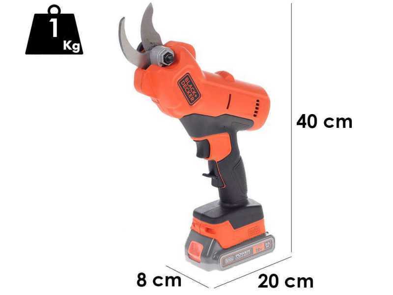Black &amp; Decker BCPP18D1-QW - Forbice elettrica da potatura - SENZA BATTERIA E CARICABATTERIA