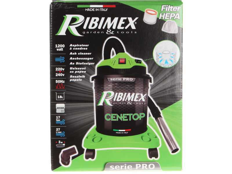 Ribimex Cenetop - Aspiracenere 18L - 1200W