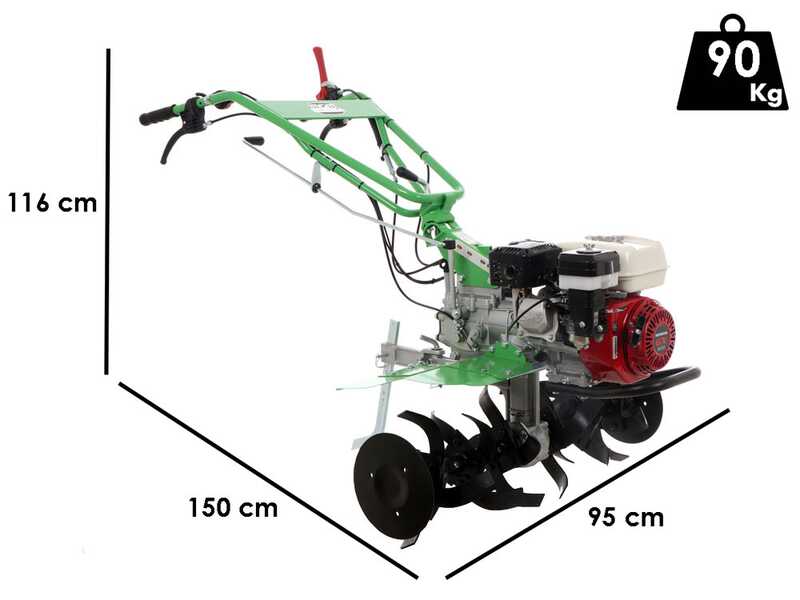Lampacrescia MGM DL914 - Motozappa a benzina 6.5 HP - Honda GX200