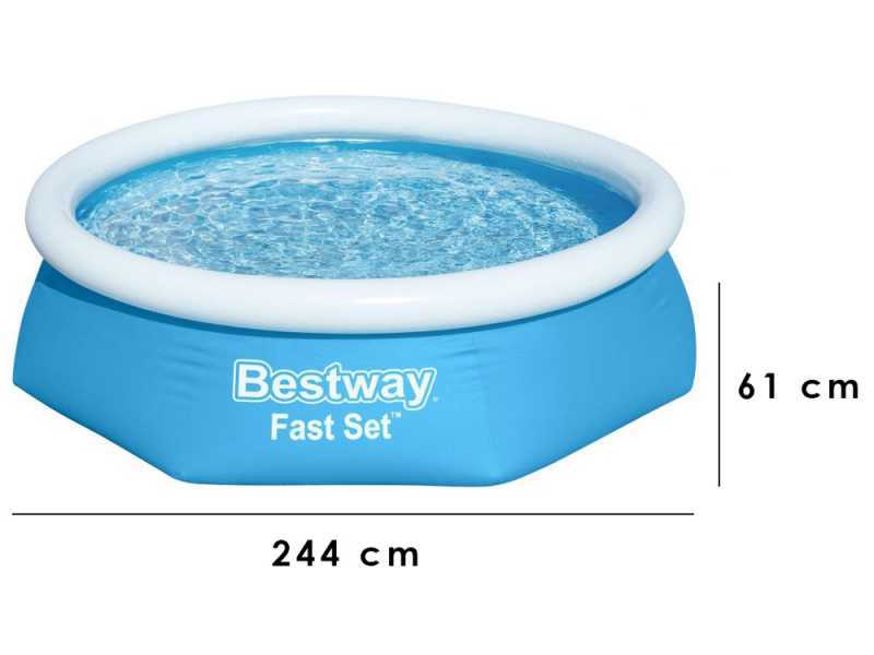Bestway Fast Set 57448 - &Oslash;244x61 cm - Piscina gonfiabile