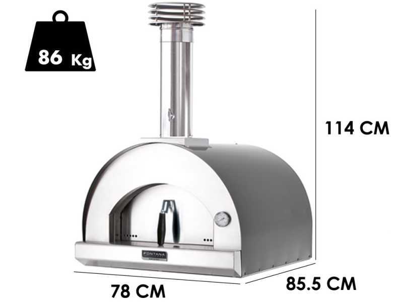 Fontana Margherita Antracite - Forno a legna
