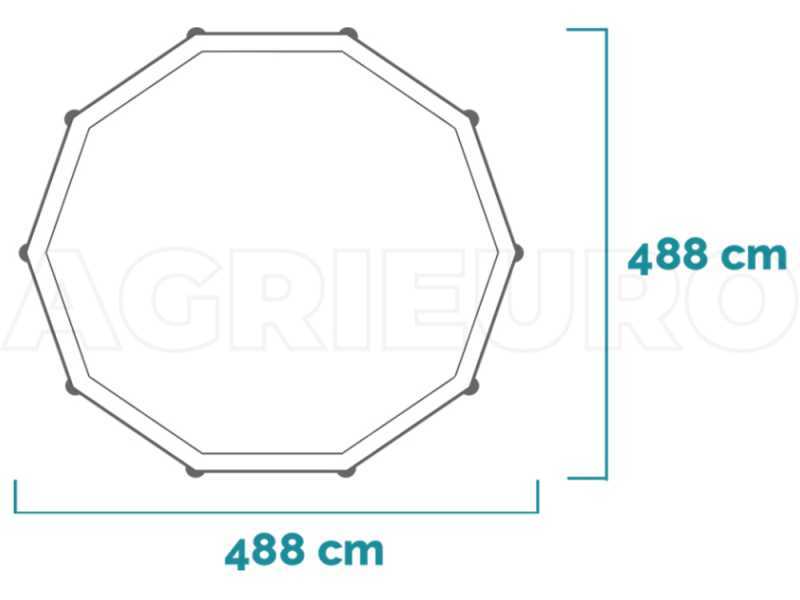 Intex Prisma Frame Clearview 26730NP - &Oslash;488x122 cm - Piscina Rotonda