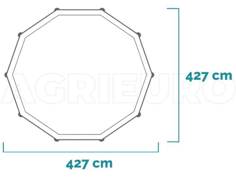 Intex Prisma Frame Clearview 26722NP - &Oslash;427x107 cm - Piscina Rotonda