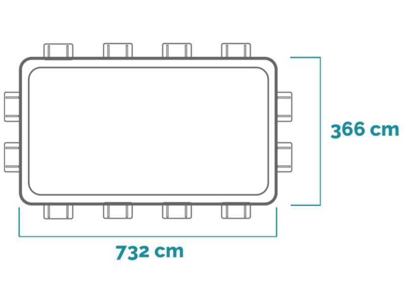Intex Ultra XTR Frame 26368NP - 732x366x132 cm - Piscina fuori terra + Kit Pulizia e Volleyball