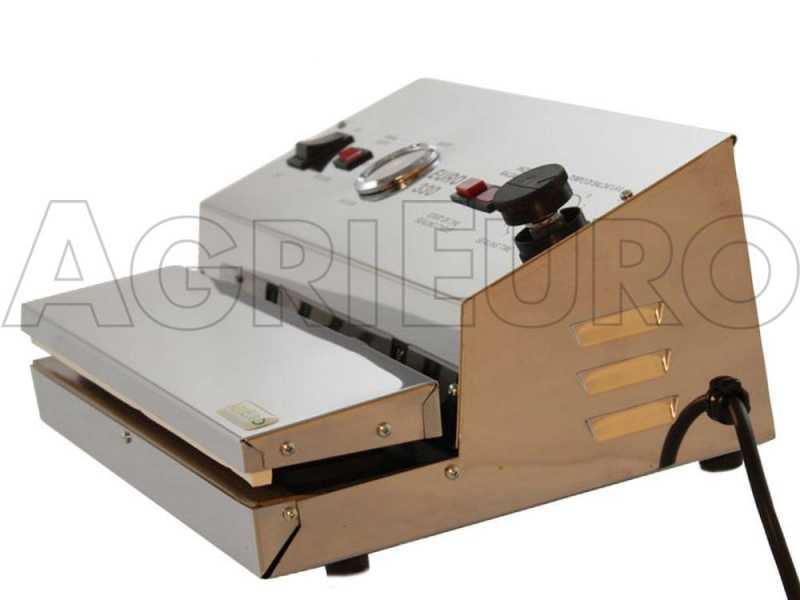Macchina sottovuoto manuale in acciaio Euro 330 INOX - Barra saldante 33cm