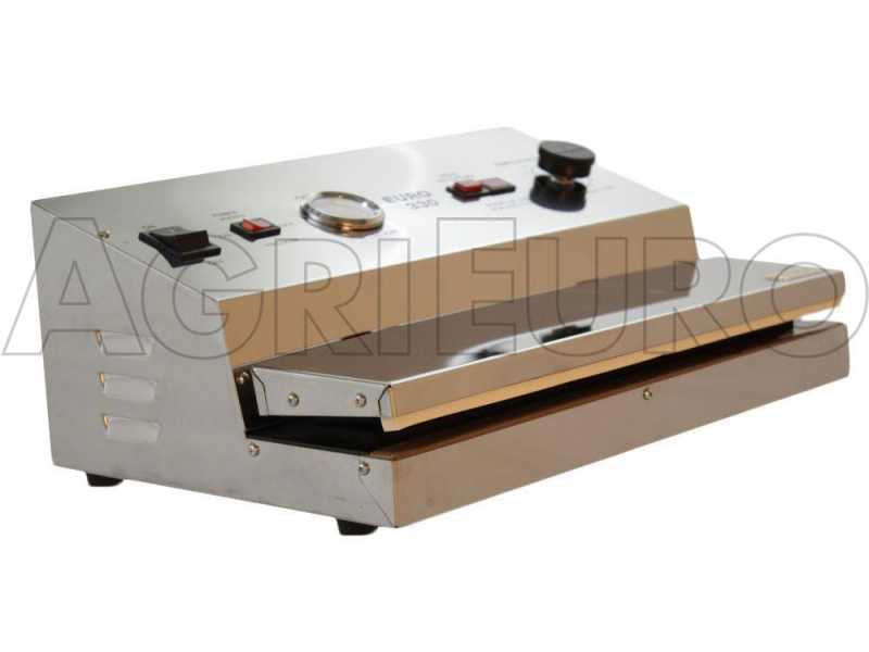 Macchina sottovuoto manuale in acciaio Euro 330 INOX - Barra saldante 33cm