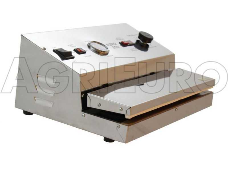 Macchina sottovuoto manuale in acciaio Euro 330 INOX - Barra saldante 33cm