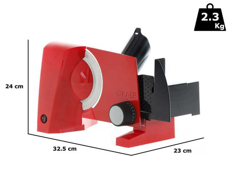 Graef SKS 100 Rossa - Affettatrice con lama da 170 mm