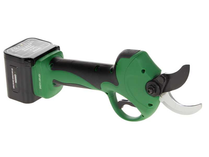 GreenBay TopCut 40 - Forbice elettrica da potatura - 2x 21V 4Ah - Diametro di taglio 40mm