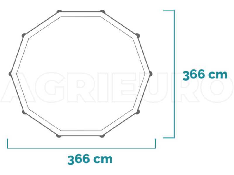 Intex Prisma Frame 26712NP - &Oslash;366x76 cm - Piscina Rotonda + Pompa filtro 45 W