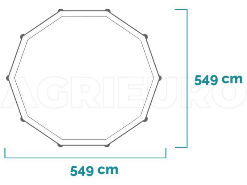 Intex Prisma Frame Greywood 26744NP - &Oslash;549x122 cm - Piscina Rotonda