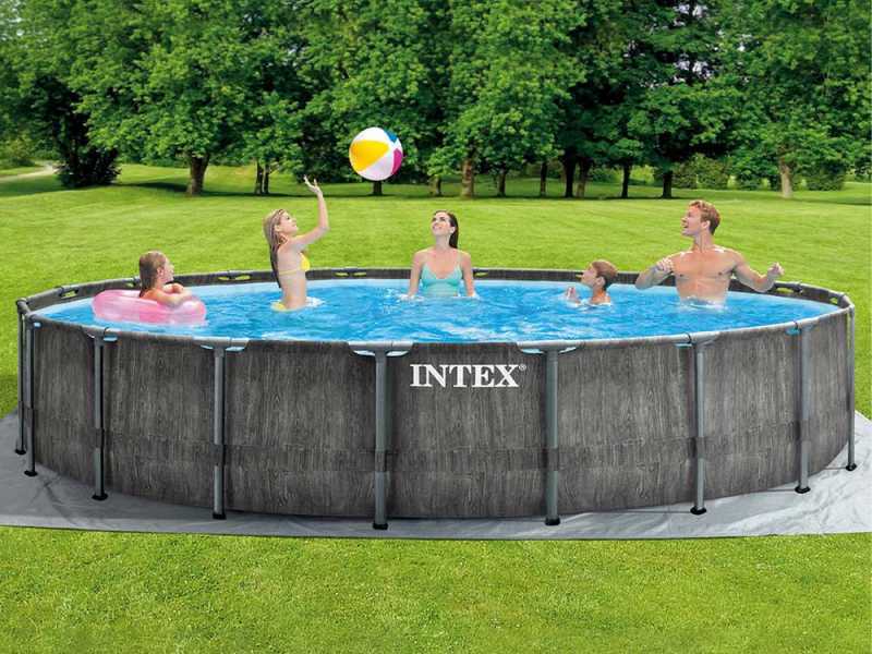 Intex Prisma Frame Greywood 26744NP - Piscina Rotonda