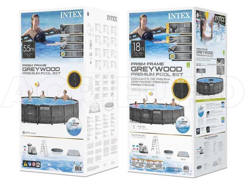 Intex Prisma Frame Greywood 26744NP - Piscina Rotonda