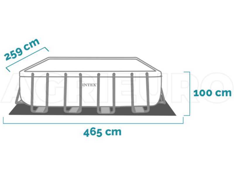 Intex Prisma Frame Chevron 26780NP - 400x200x100 cm - Piscina fuori terra + Pompa filtro 45 W e Scaletta