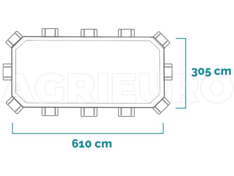 Intex Prisma Frame 26798NP - 610x305x122 cm - Piscina Ovale