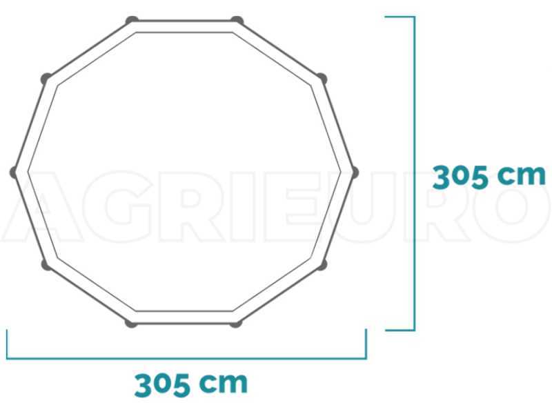 Intex Metal Frame 28202NP - Piscina Rotonda + Pompa filtro 30 W