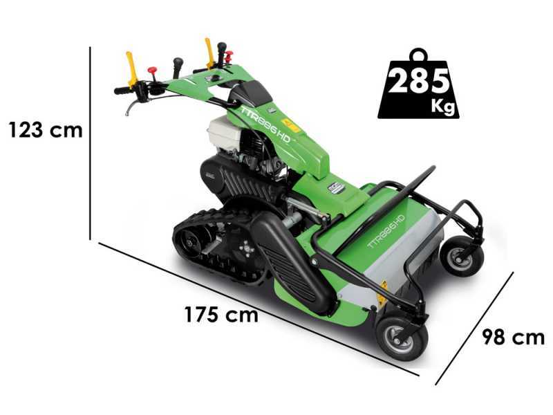 Lampacrescia MGM TTR886HD - Trinciaerba a martelli - Cingolato - Honda GX390 Alte Pendenze