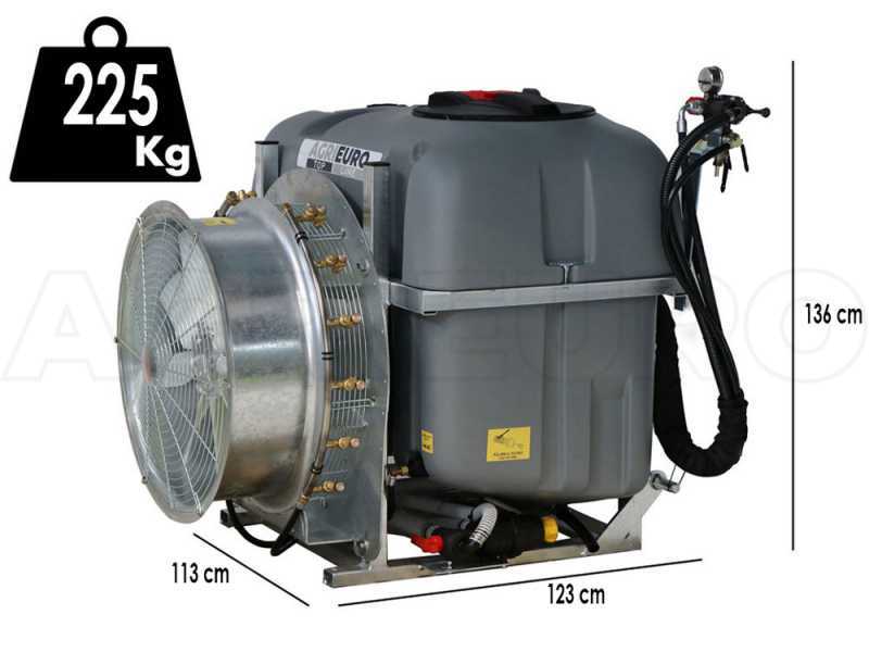 Atomizzatore portato Gray 600/70 con attacco a trattore per irrorazione - Capacit&agrave; 600 L - Pompa AR713
